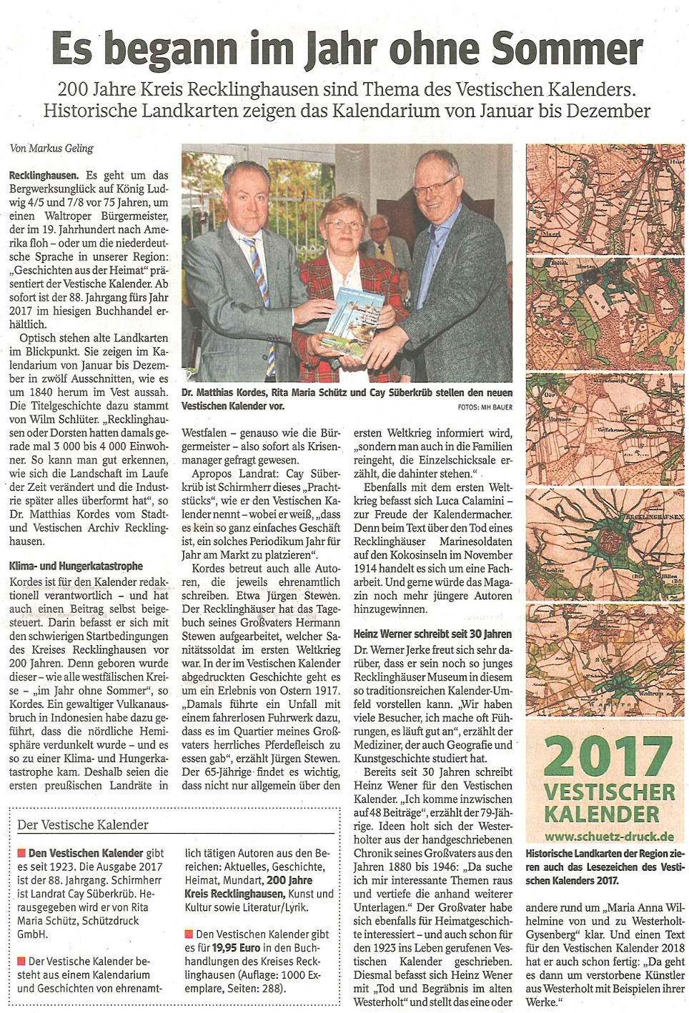 RZ/WAZ, Ausg. vom 10.11.2017, mit frdl. Genehmigung des Medienhauses Bauer.